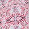 Neon Pink/Spa Blue Stylized Paisley Crepe Georgette Fabric By the Yard